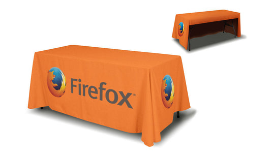 Custom Table Cover 3-Sided (Open Back)