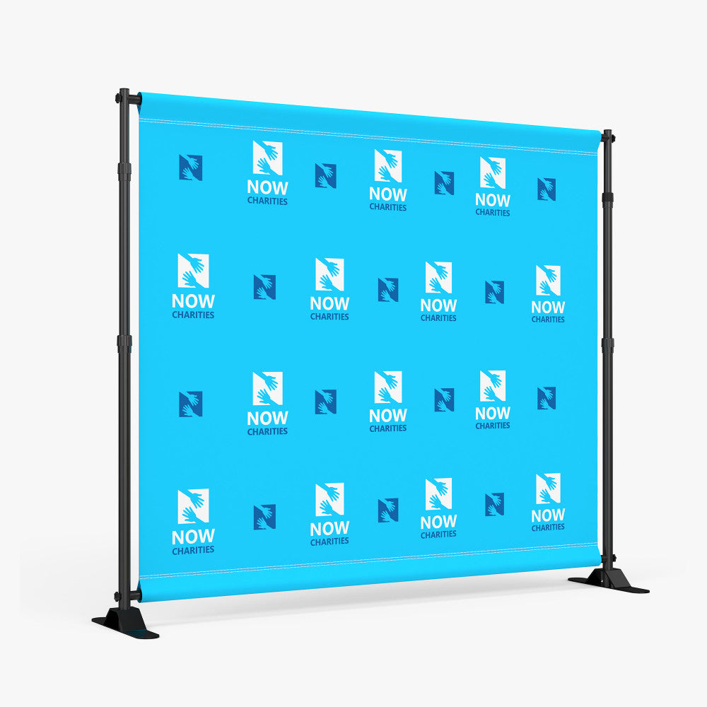 Step and Repeat 9 oz. Fabric Banner plus Stand