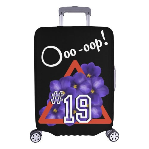 African Violet Luggage Cover (Customizable Line Number)