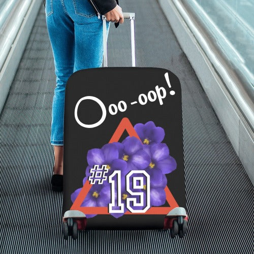 African Violet Luggage Cover (Customizable Line Number)