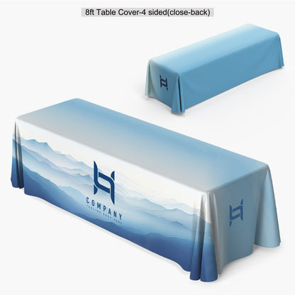 Custom Table Cover 4-Sided (Closed Back)