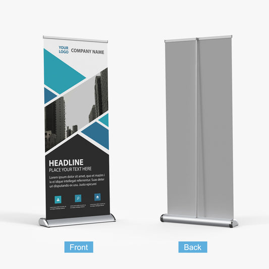 Custom Deluxe Retractable Vertical Banner (with carrying case)