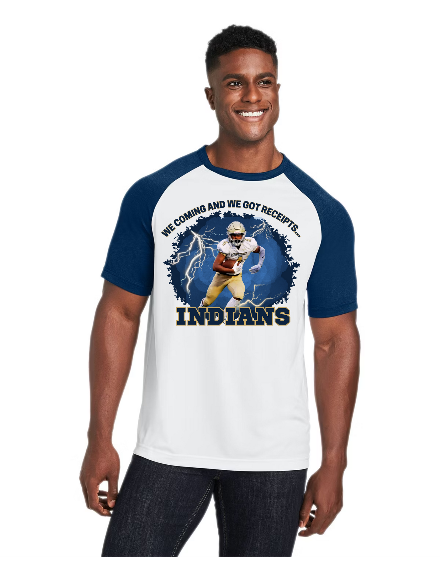 Custom Football Player Raglan Tee