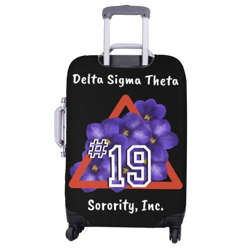 African Violet Luggage Cover (Customizable Line Number)