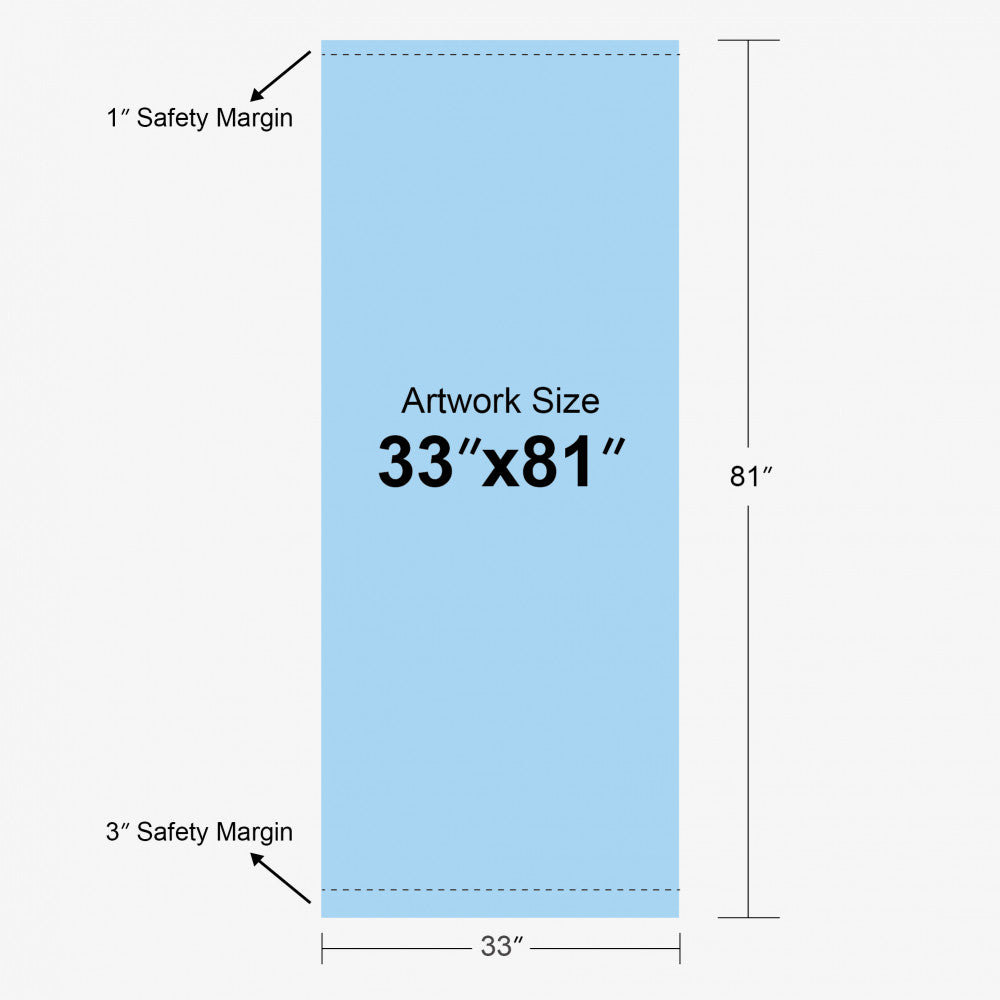 Custom Deluxe Retractable Vertical Banner (with carrying case)