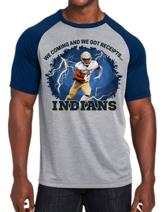 Custom Football Player Raglan Tee