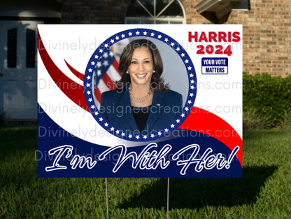 Harris 2024 Yard Sign and H-Stake