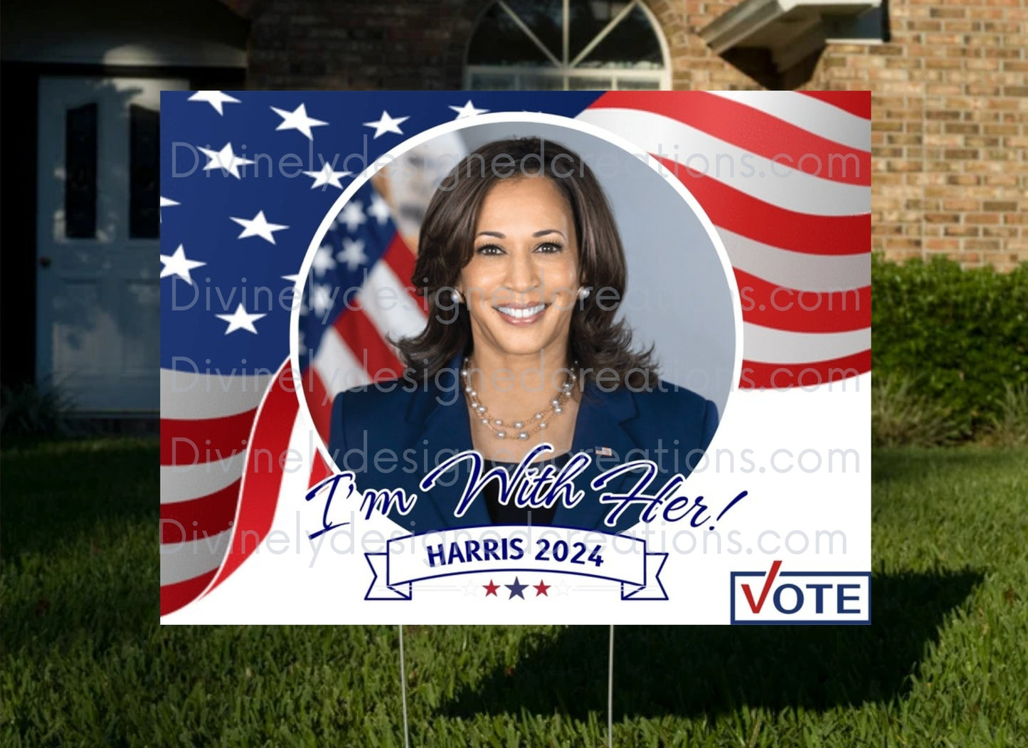 Harris 2024 Yard Sign and H-Stake