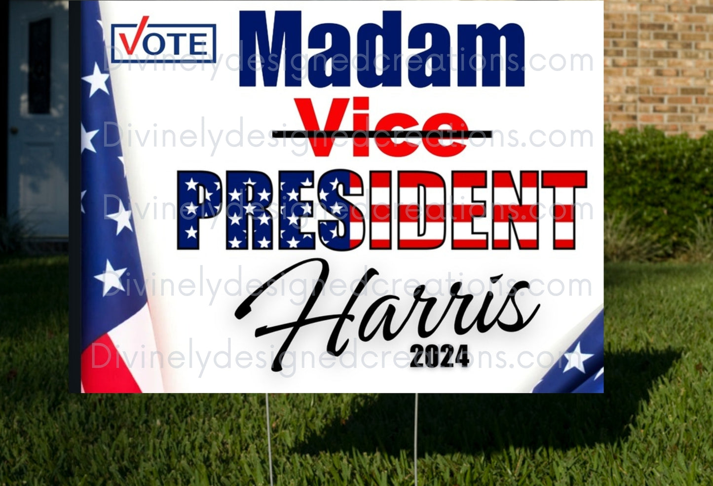 Harris 2024 Yard Sign and H-Stake