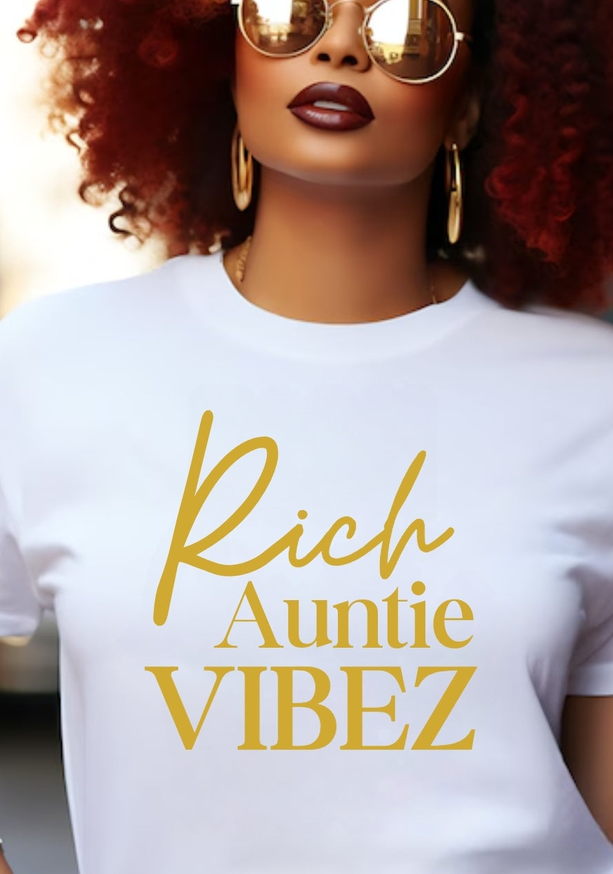 Gold Foil Rich Auntie Tee